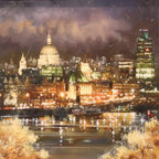 Starry Night at St Pauls - SOLD by artist Joe Bowen - Wyecliffe Galleries