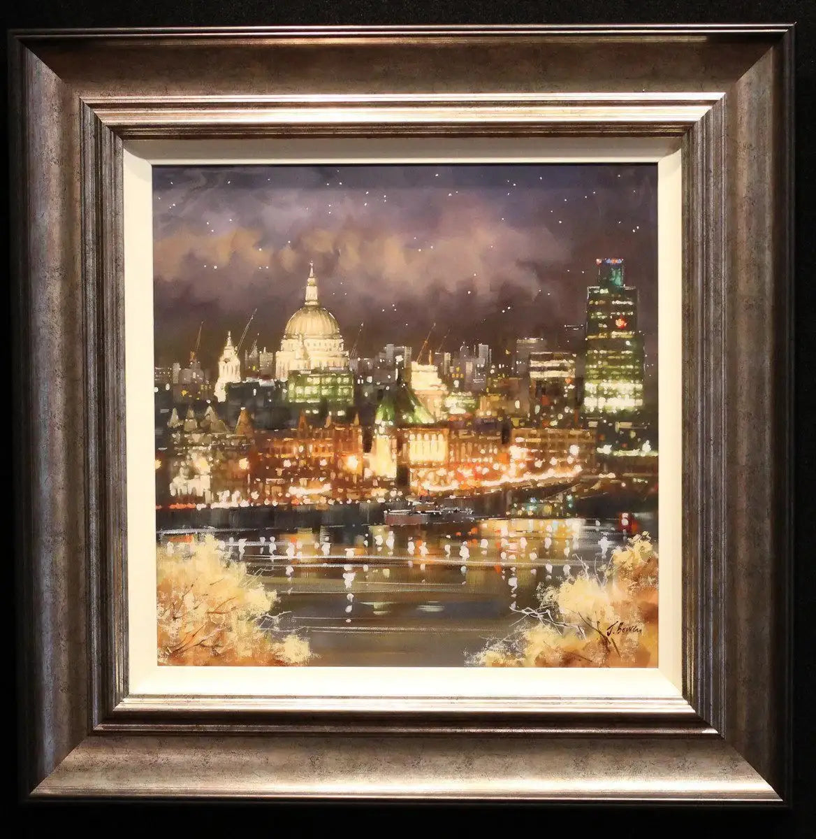 Starry Night at St Pauls - SOLD by artist Joe Bowen - Wyecliffe Galleries