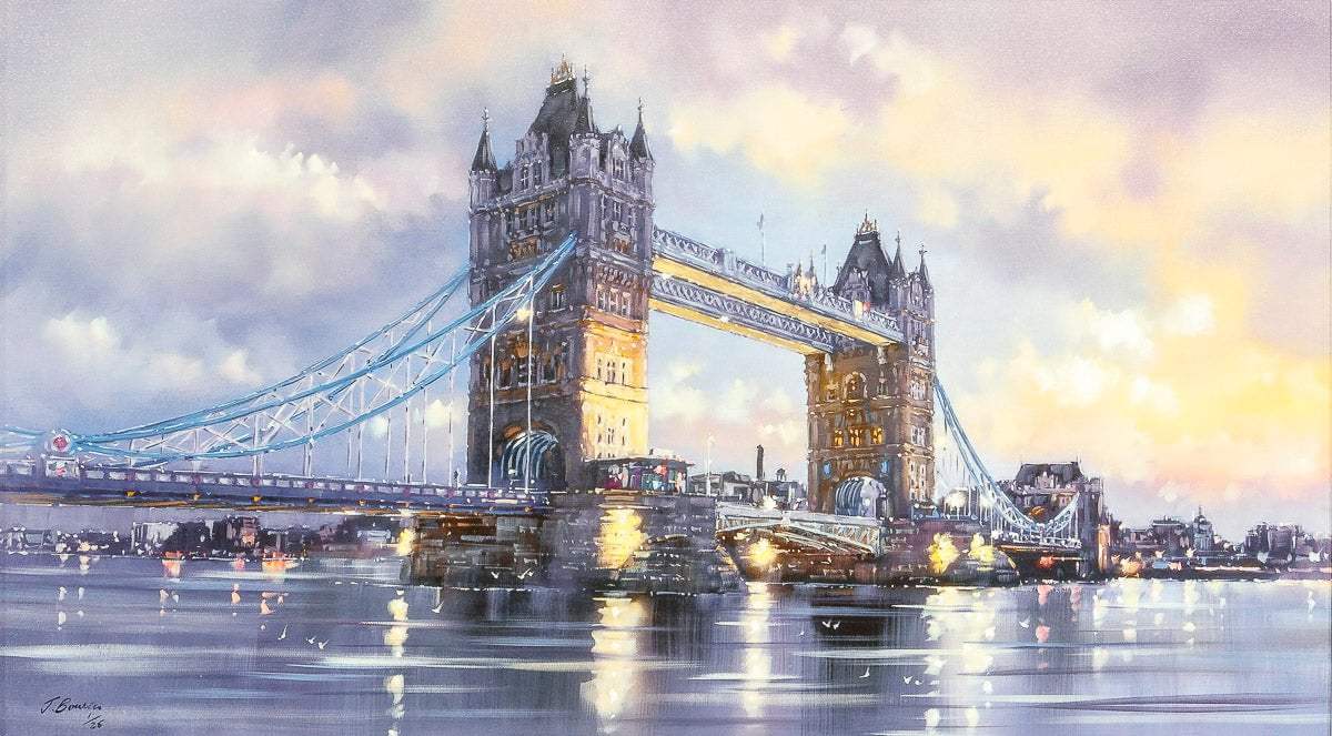 Tower Bridge - Edition - SOLD by artist Joe Bowen - Wyecliffe Galleries