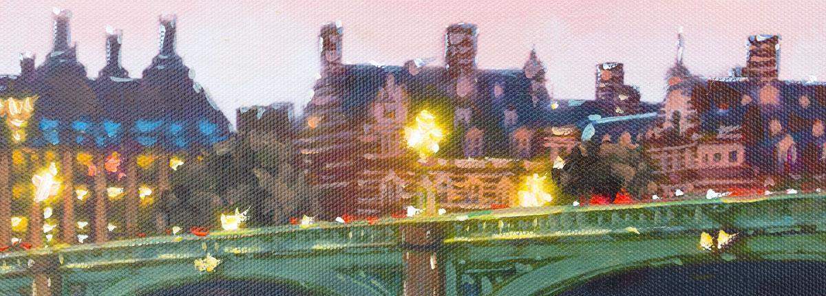 Twilight on the Thames - Original - SOLD by artist Joe Bowen - Wyecliffe Galleries