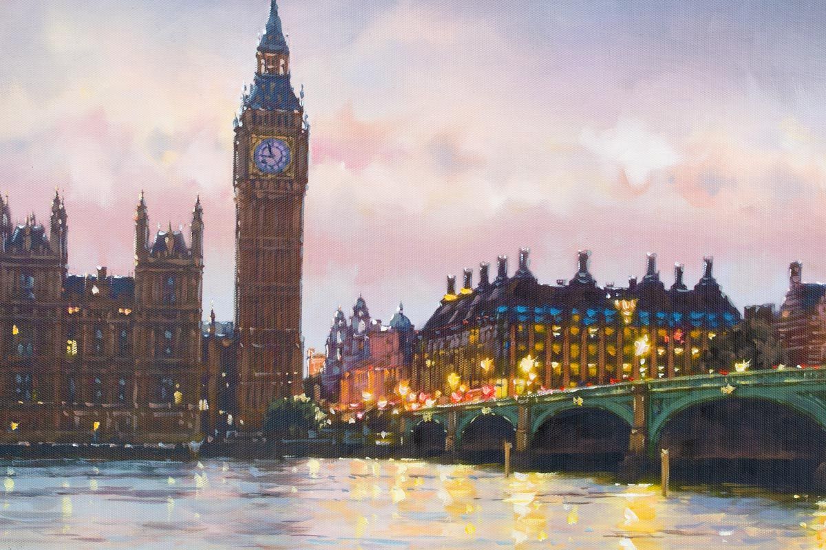 Twilight on the Thames - Original Joe Bowen Framed