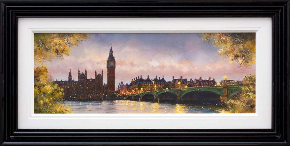 Twilight on the Thames - Original - SOLD by artist Joe Bowen - Wyecliffe Galleries