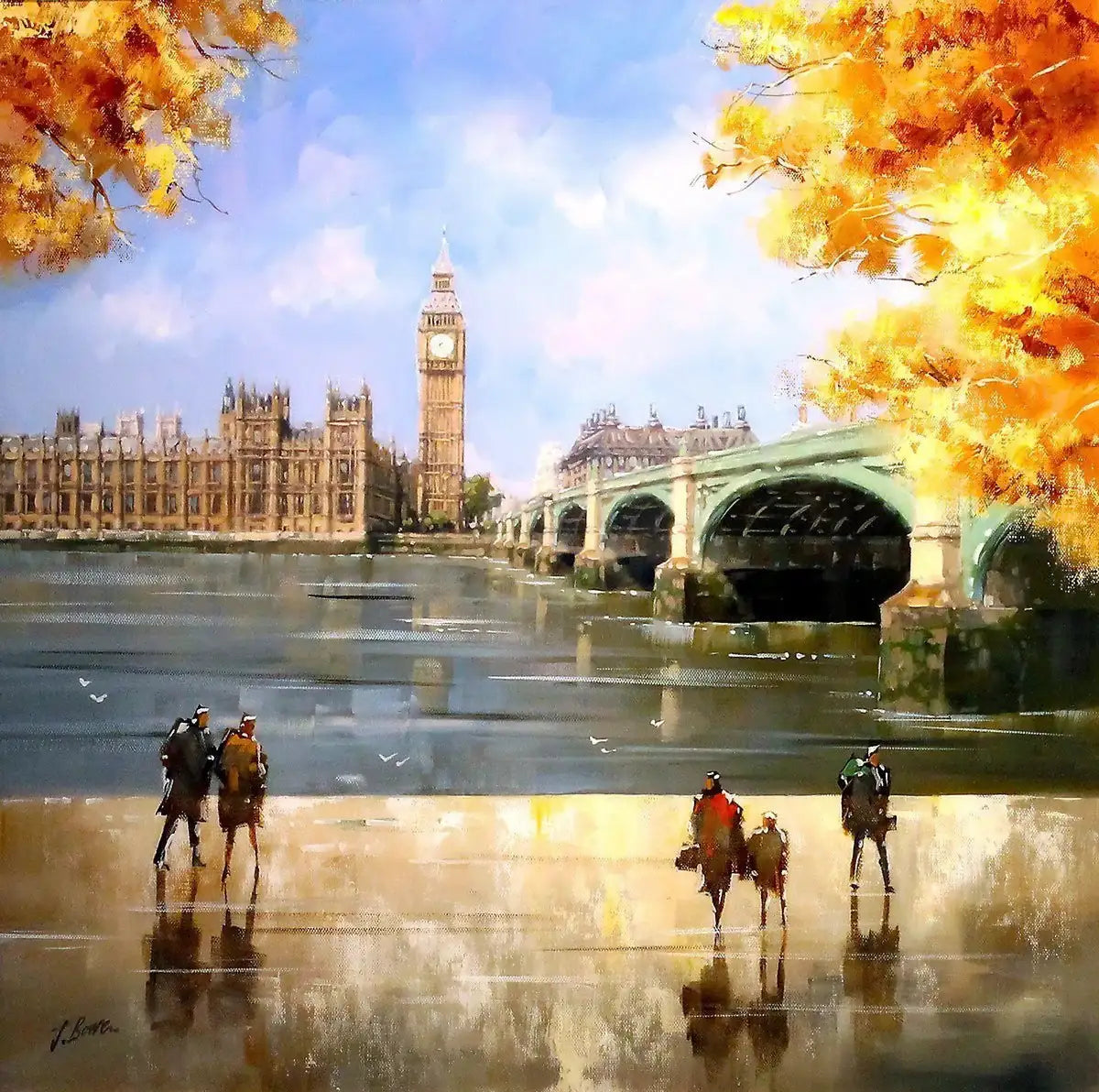 Westminster by Day - SOLD by artist Joe Bowen - Wyecliffe Galleries