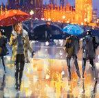 Winters Walk - Original - SOLD by artist Joe Bowen - Wyecliffe Galleries