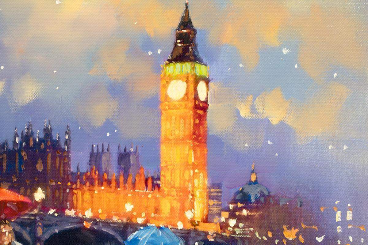 Winters Walk - Original - SOLD by artist Joe Bowen - Wyecliffe Galleries