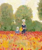 Camille and Jean Monet in a Poppyfield, 1873 - Edition - RARE - SOLD by artist John Myatt - Wyecliffe Galleries