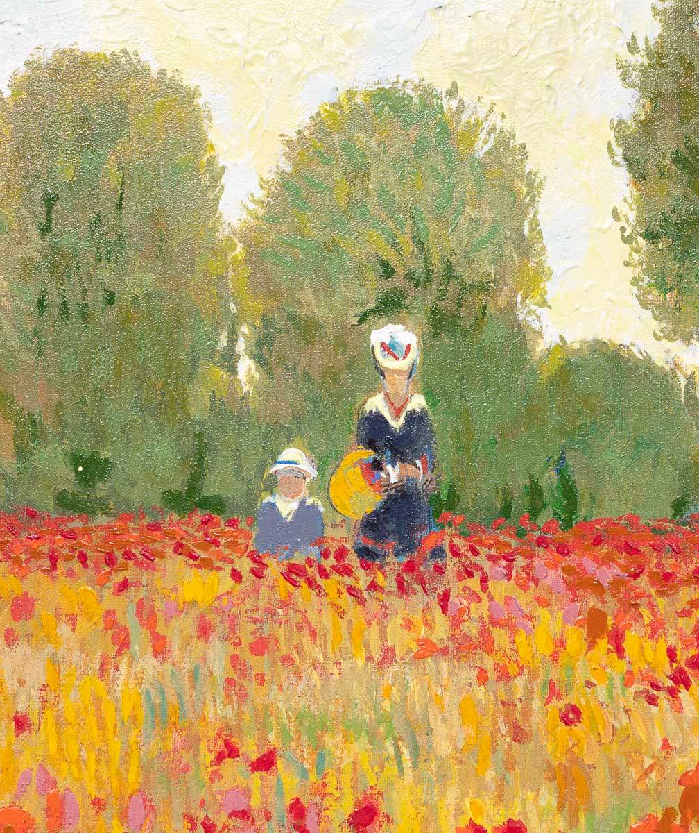 Camille and Jean Monet in a Poppyfield, 1873 - Edition - RARE - SOLD by artist John Myatt - Wyecliffe Galleries
