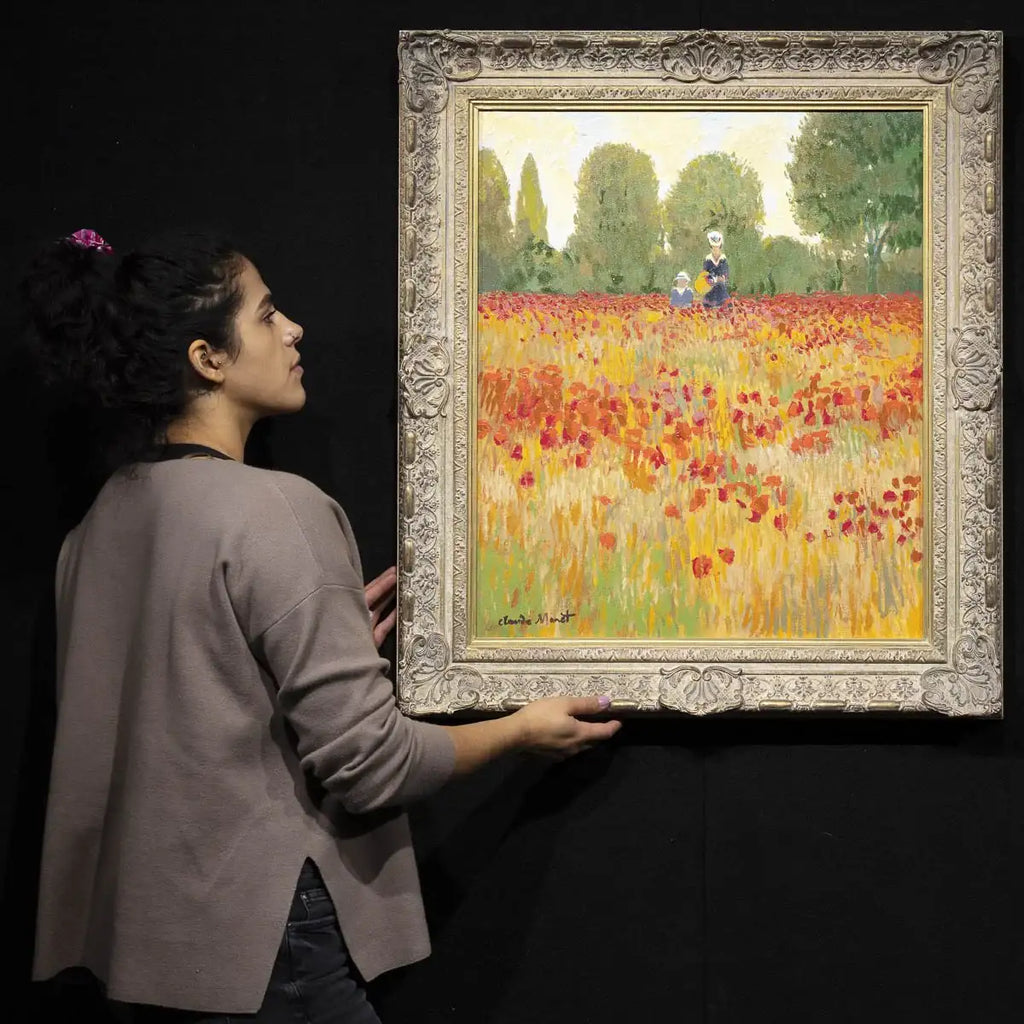 Camille and Jean Monet in a Poppyfield, 1873 - Edition - RARE - SOLD by artist John Myatt - Wyecliffe Galleries