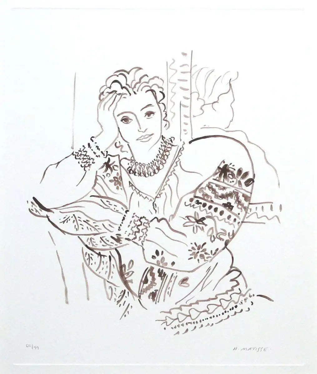 Patterned Blouse - Edition - SOLD OUT by artist John Myatt - Wyecliffe Galleries