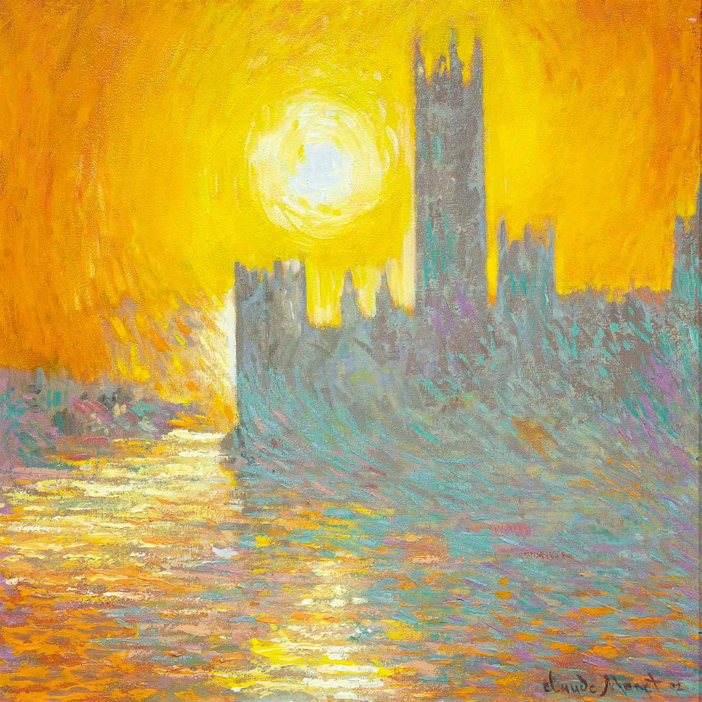Study for Houses of Parliament at Sunset - Edition - RARE - SOLD by artist John Myatt - Wyecliffe Galleries