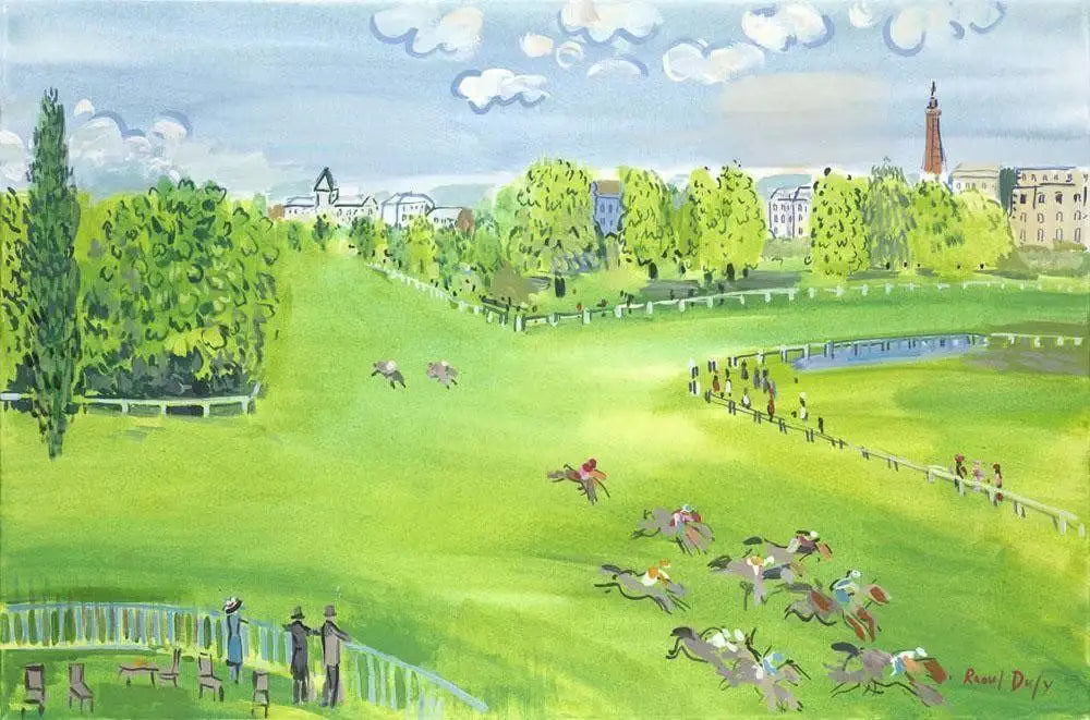 The Racecourse At Longchamps - Edition - SOLD OUT by artist John Myatt - Wyecliffe Galleries