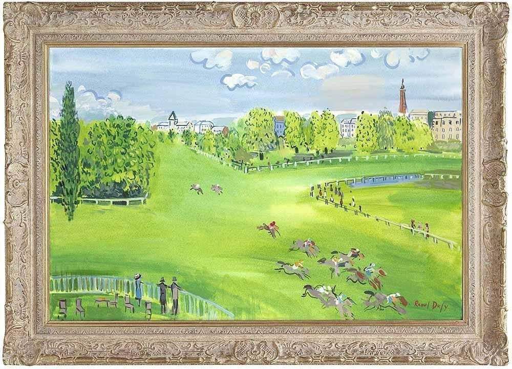 The Racecourse At Longchamps - Edition - SOLD OUT by artist John Myatt - Wyecliffe Galleries