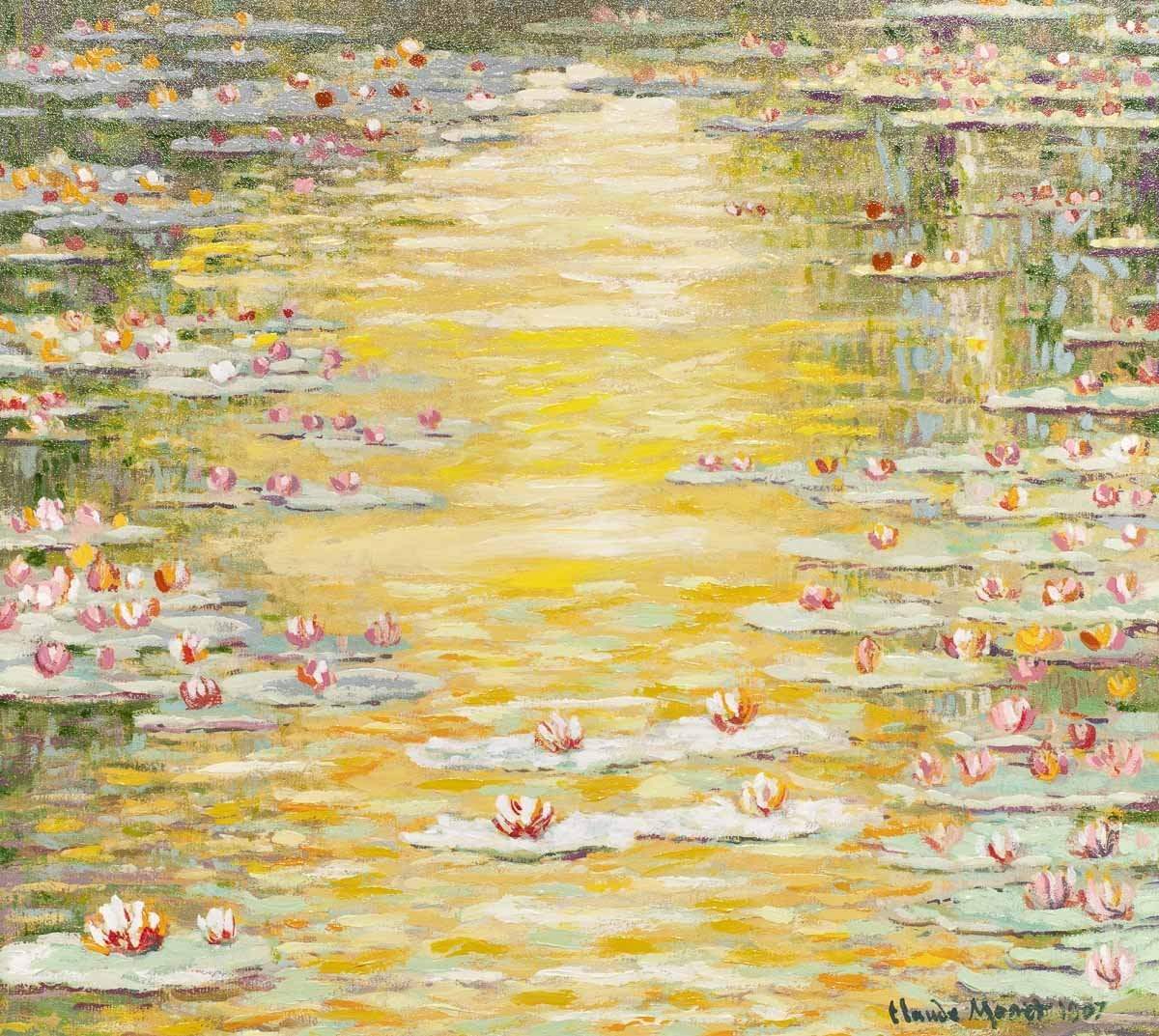Waterlilies,1907 - Edition - SOLD OUT by artist John Myatt - Wyecliffe Galleries