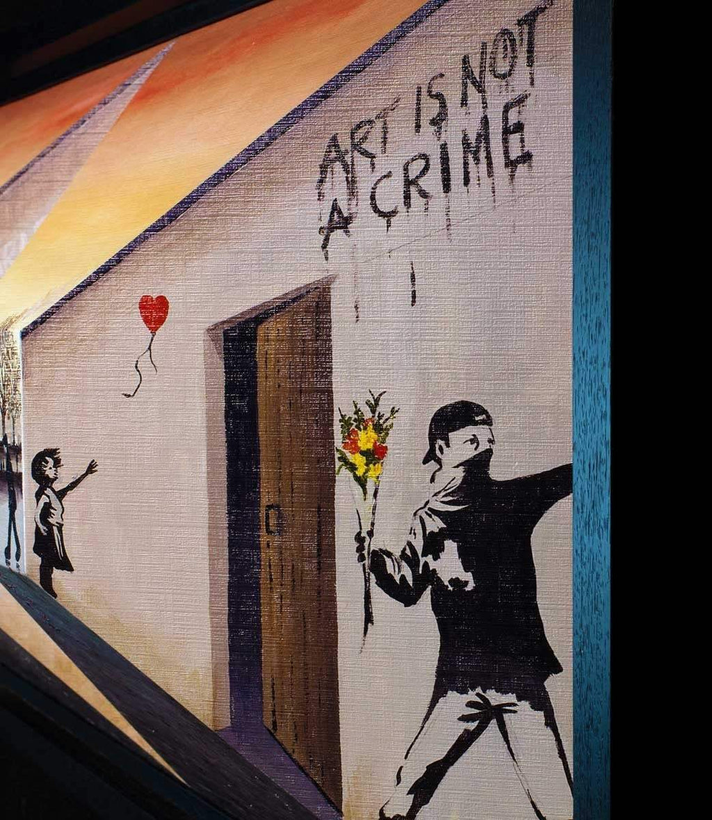 Banksy Was Here - SOLD OUT by artist John Wilson - Wyecliffe Galleries