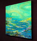 Aqua Seaside - Original - SOLD by artist Kate Taylor - Wyecliffe Galleries