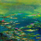 Calm With Pink - Original - SOLD by artist Kate Taylor - Wyecliffe Galleries