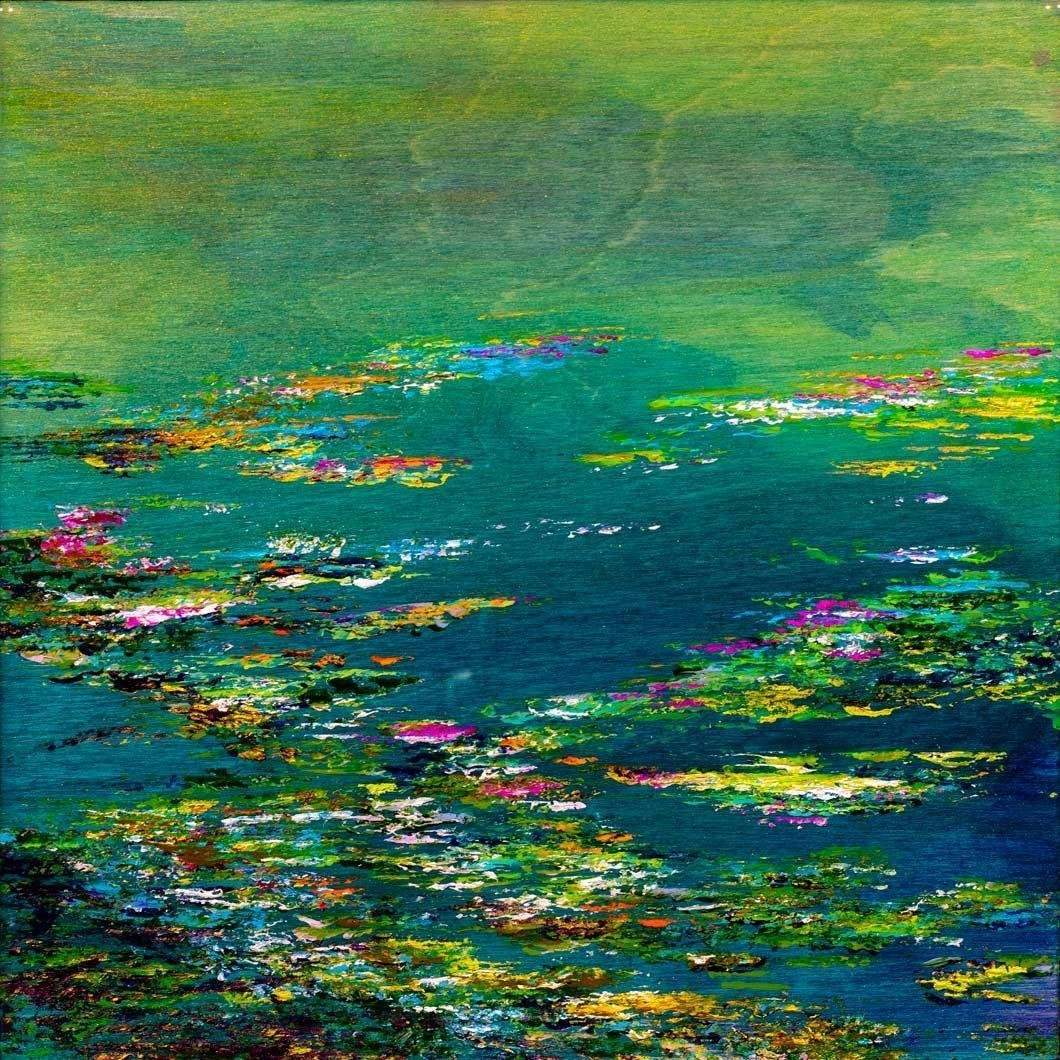 Calm With Pink - Original - SOLD by artist Kate Taylor - Wyecliffe Galleries
