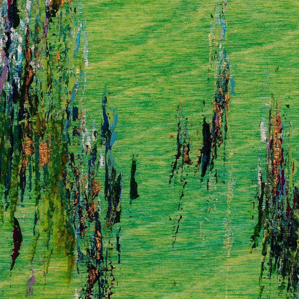 Green Square Mini - Original - SOLD by artist Kate Taylor - Wyecliffe Galleries