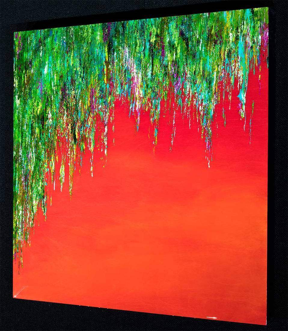 I'm On Red and Orange - SOLD by artist Kate Taylor - Wyecliffe Galleries