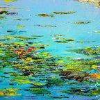 Lotus Flowers In Bloom - Original by artist Kate Taylor - Wyecliffe Galleries