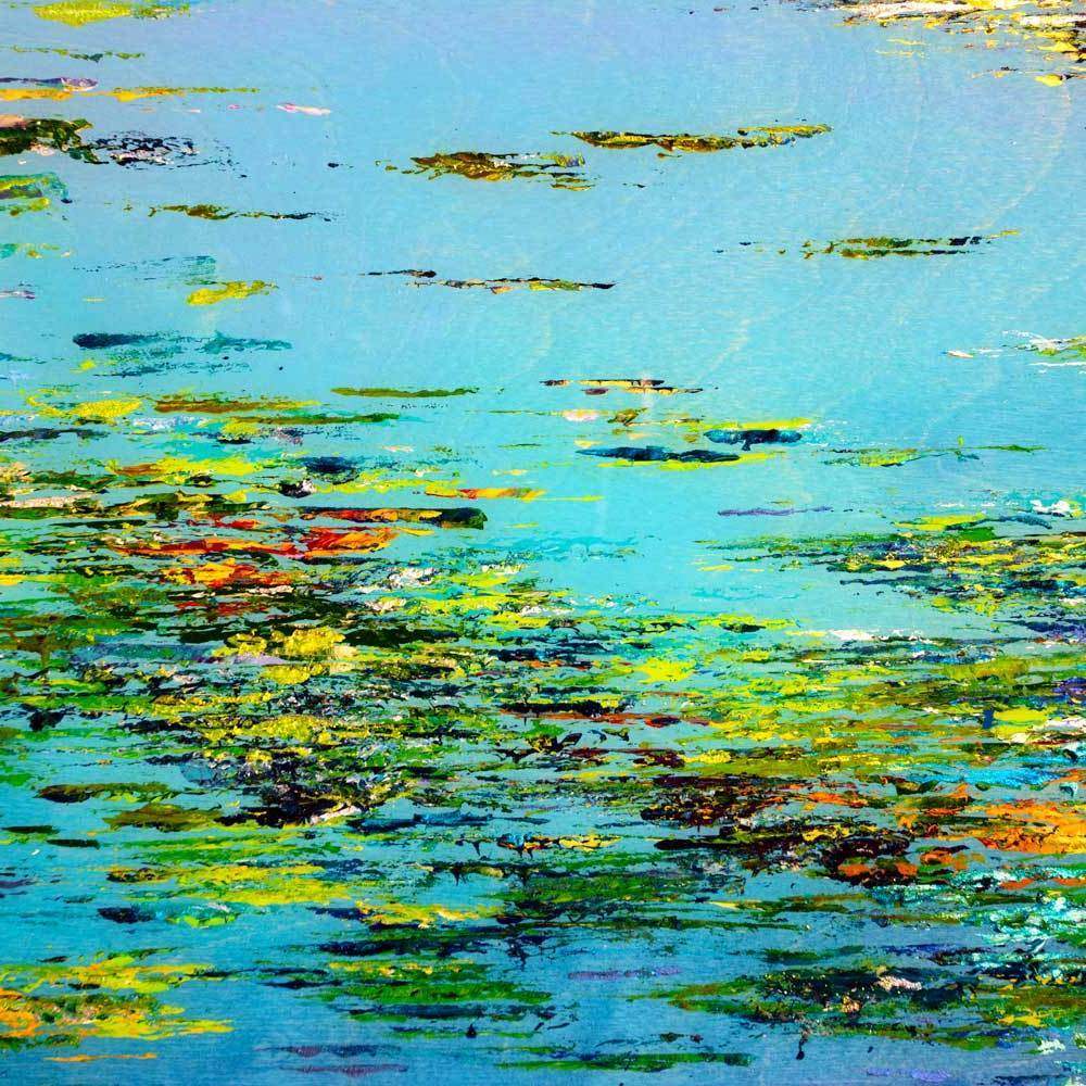 Lotus Flowers In Bloom - Original by artist Kate Taylor - Wyecliffe Galleries