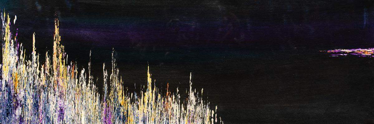 The Beach At Night - Original by artist Kate Taylor - Wyecliffe Galleries
