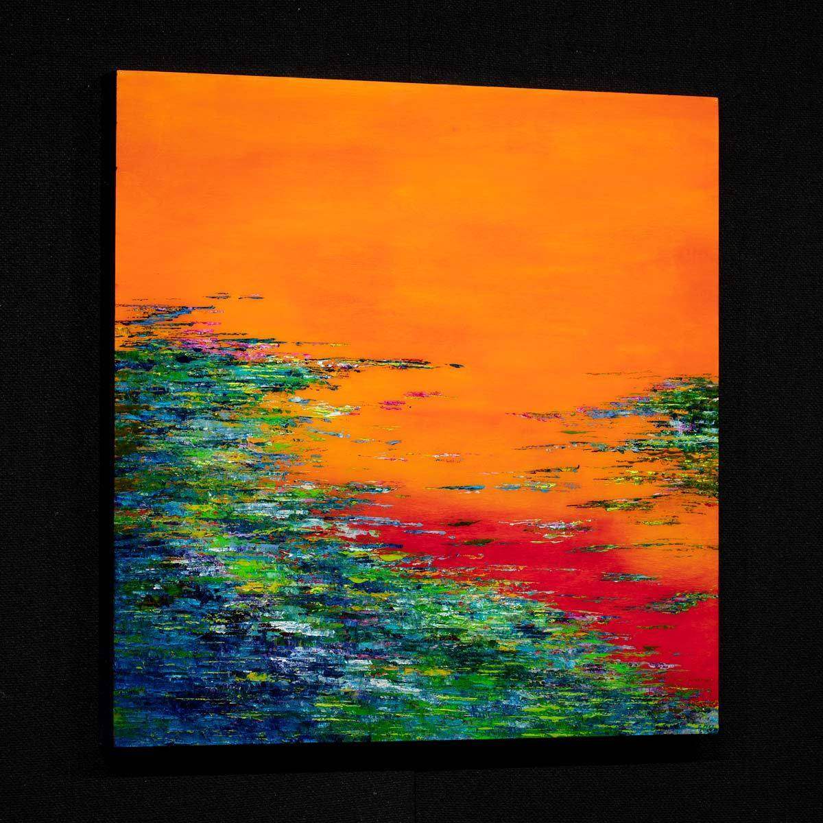 The Sun Sets Under The Water - Original by artist Kate Taylor - Wyecliffe Galleries