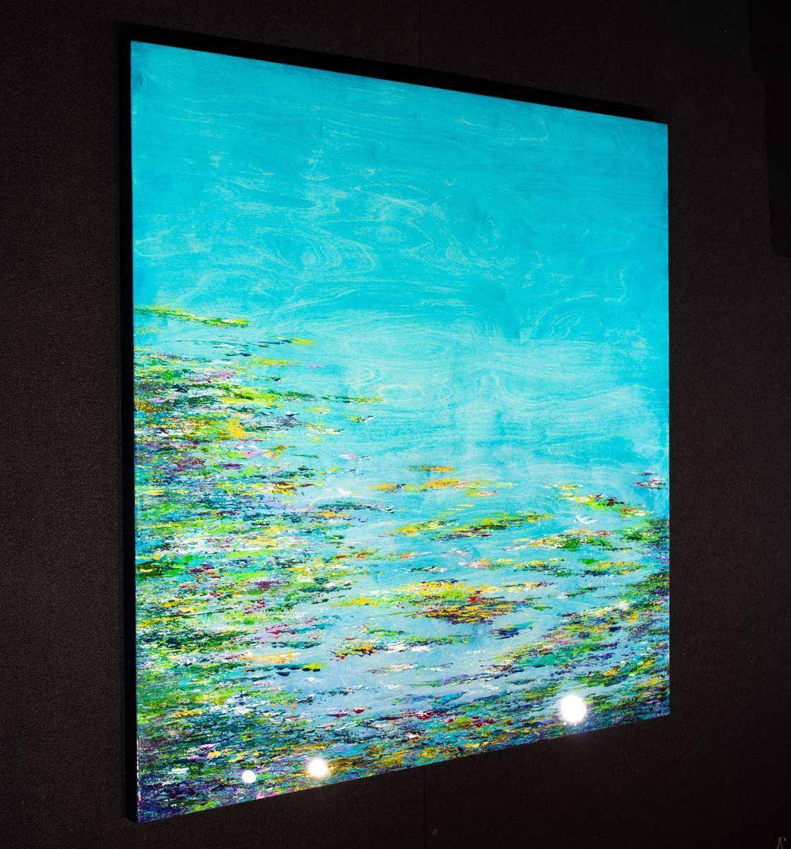 The Turquoise Pond - Original by artist Kate Taylor - Wyecliffe Galleries