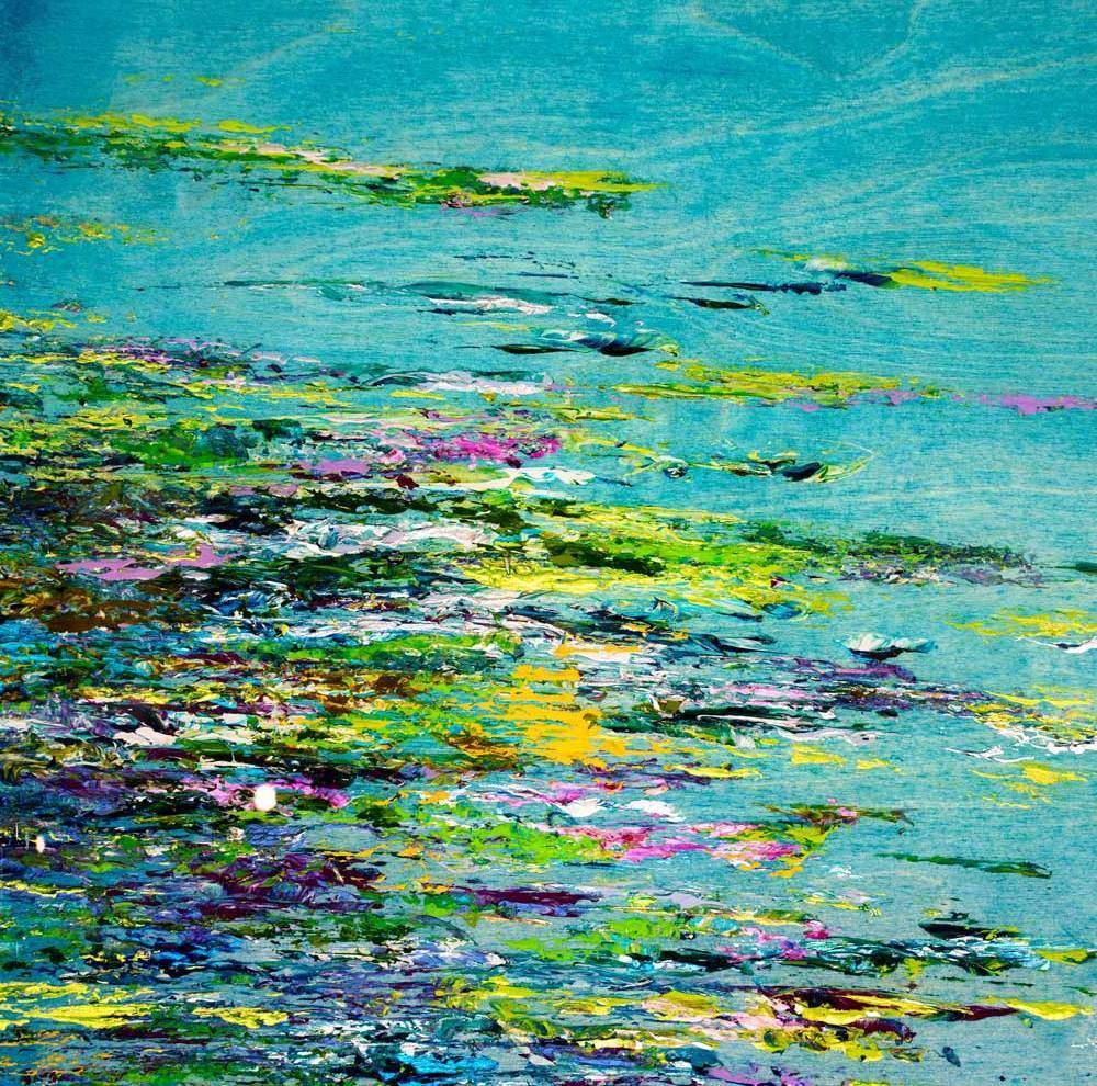 The Turquoise Pond - Original by artist Kate Taylor - Wyecliffe Galleries