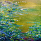 Water Reeds - Original - SOLD by artist Kate Taylor - Wyecliffe Galleries