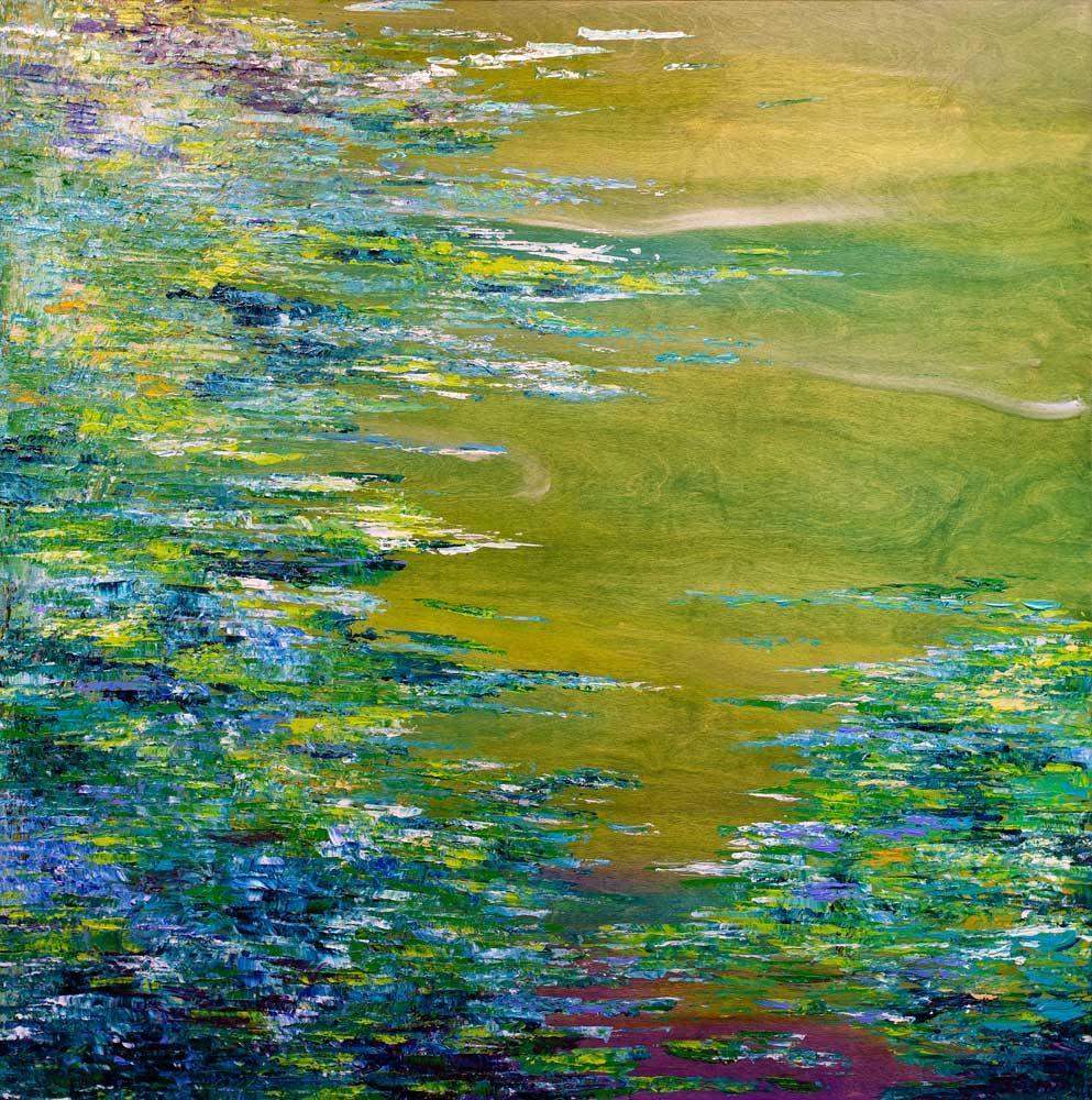 Water Reeds - Original - SOLD by artist Kate Taylor - Wyecliffe Galleries