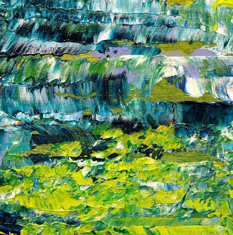 Water Reeds - Original - SOLD by artist Kate Taylor - Wyecliffe Galleries