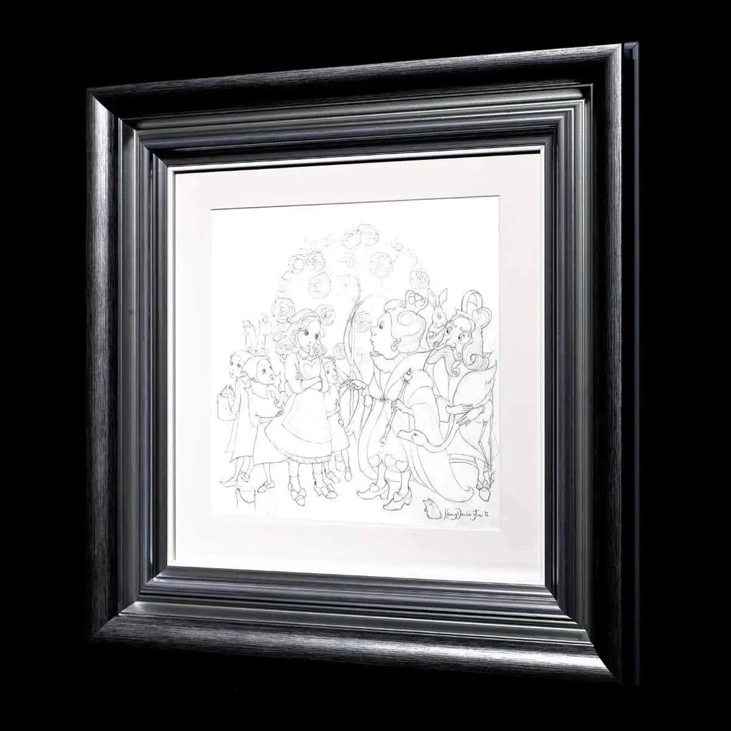 Alice in the Rose Garden - Sketch - SOLD by artist Kerry Darlington - Wyecliffe Galleries