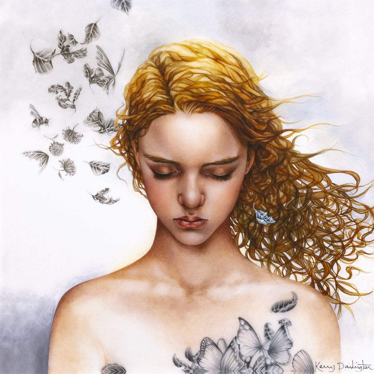 Becoming Nobody - Unique Edition - SOLD by artist Kerry Darlington - Wyecliffe Galleries