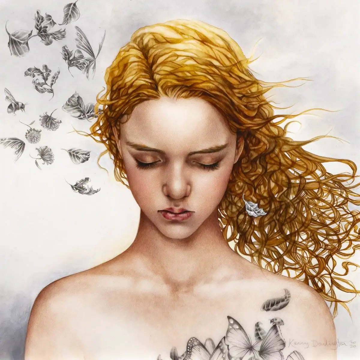 Becoming Nobody - Original - SOLD by artist Kerry Darlington - Wyecliffe Galleries