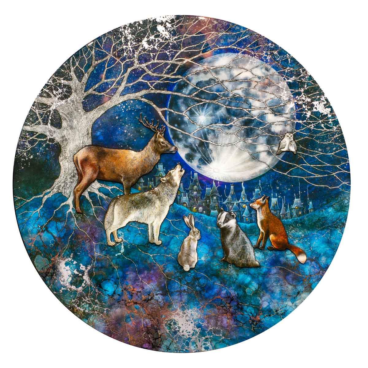 Walking Each Other Home - Edition - SOLD by artist Kerry Darlington - Wyecliffe Galleries