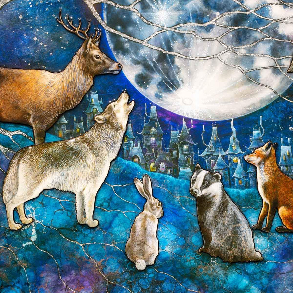 Walking Each Other Home - Edition - SOLD by artist Kerry Darlington - Wyecliffe Galleries