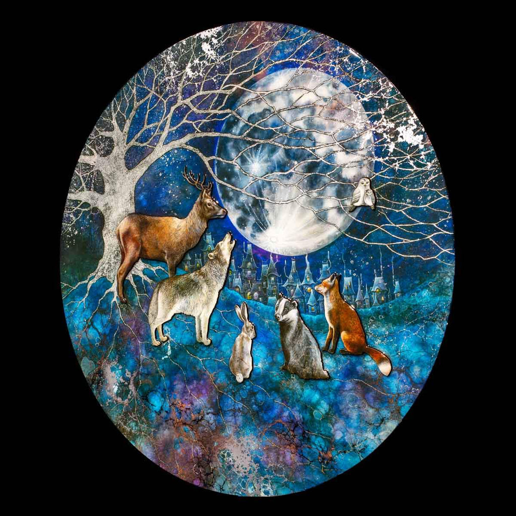 Walking Each Other Home - Edition - SOLD by artist Kerry Darlington - Wyecliffe Galleries