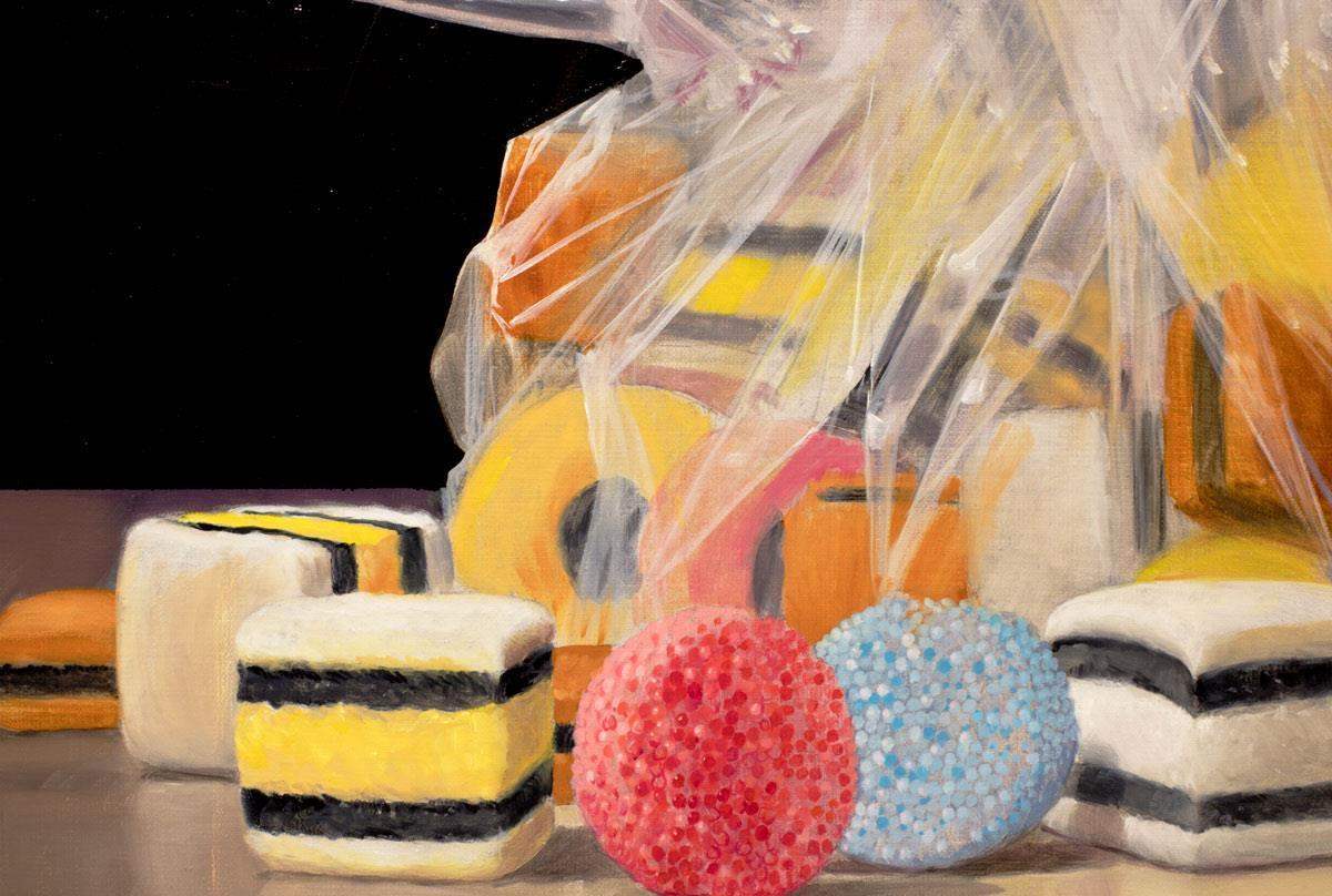 Liquorice Allsorts - Original - SOLD by artist Ken McKie - Wyecliffe Galleries