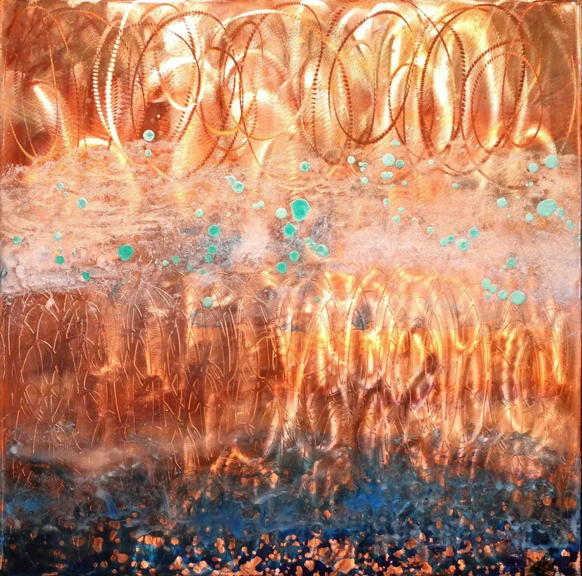 Blue Spray - SOLD by artist Ken Rausch - Wyecliffe Galleries