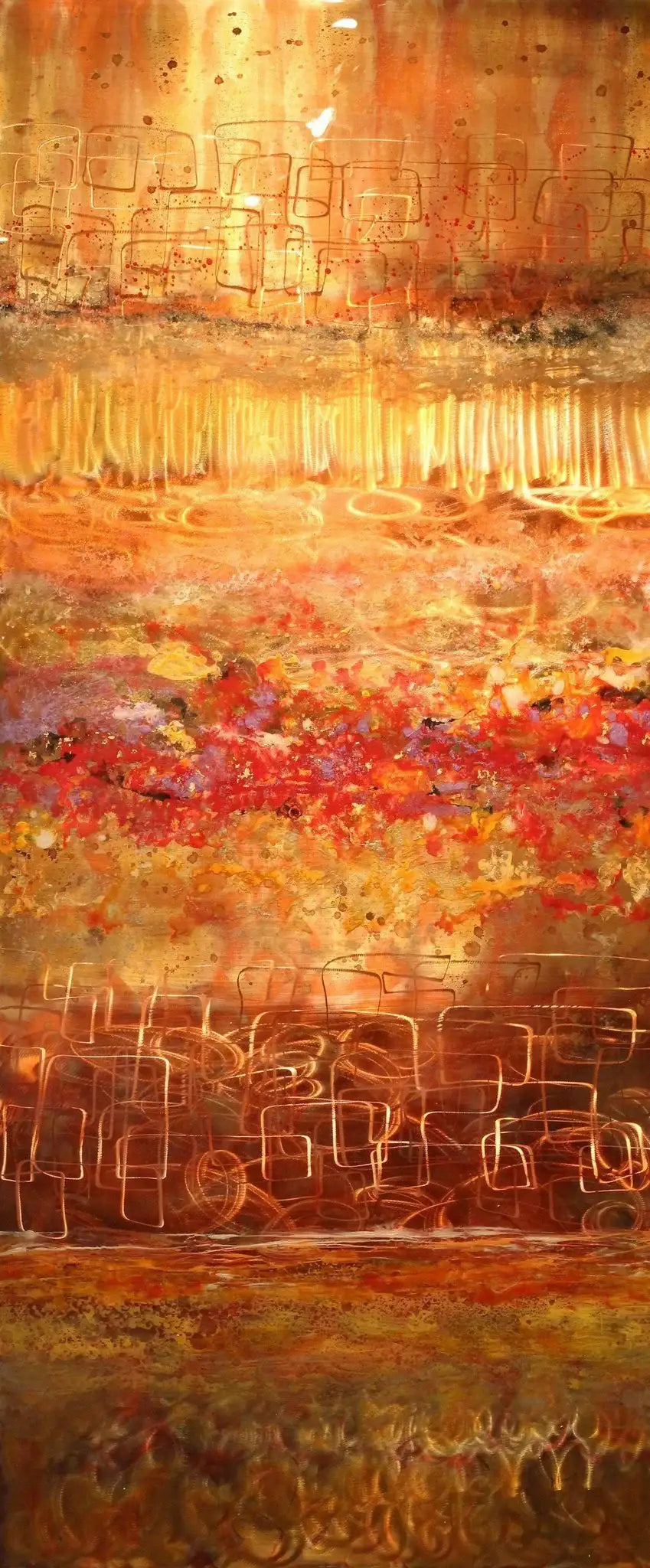 Confetti Red - SOLD by artist Ken Rausch - Wyecliffe Galleries