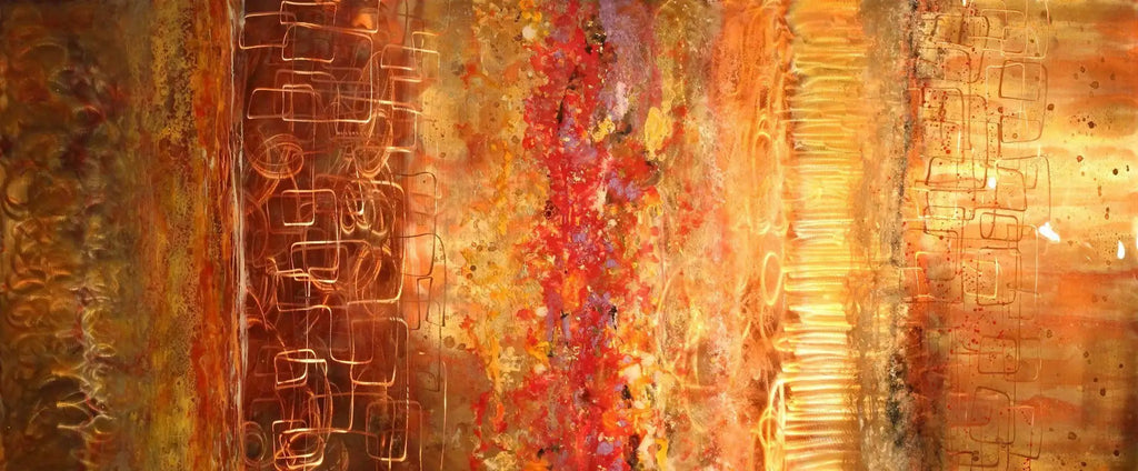 Confetti Red - SOLD by artist Ken Rausch - Wyecliffe Galleries