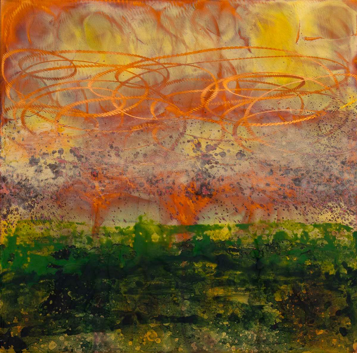 Copper Glow VI - Original - SOLD by artist Ken Rausch - Wyecliffe Galleries