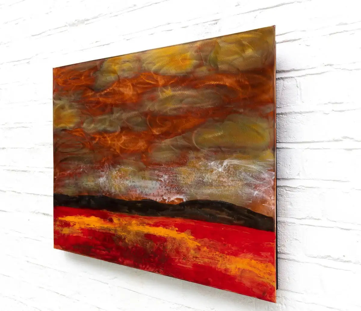 Copper Landscape I - Original - SOLD by artist Ken Rausch - Wyecliffe Galleries