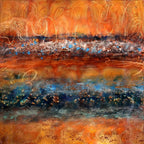 Cyan Spray - SOLD by artist Ken Rausch - Wyecliffe Galleries