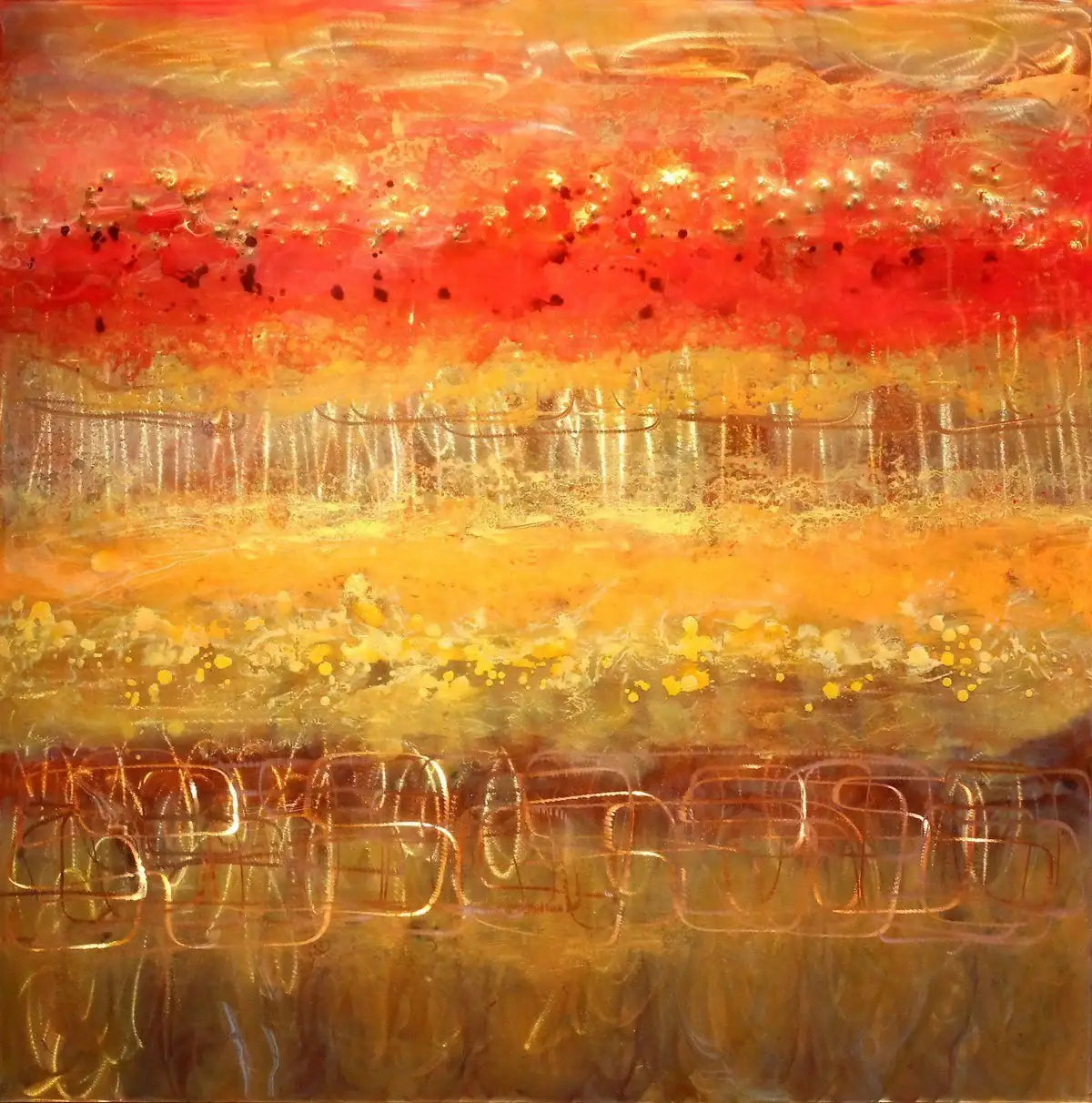 Vermillion Haze - SOLD by artist Ken Rausch - Wyecliffe Galleries