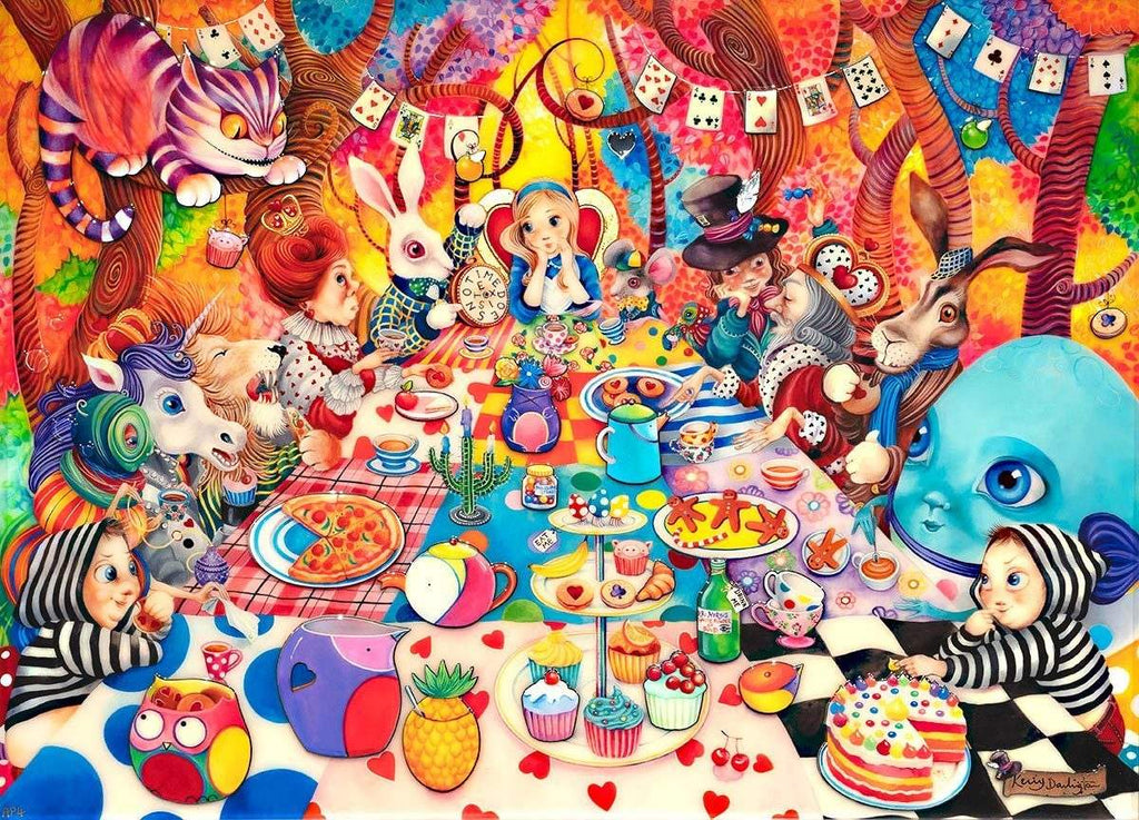 A Mad Tea-Party - Edition - SOLD by artist Kerry Darlington - Wyecliffe Galleries