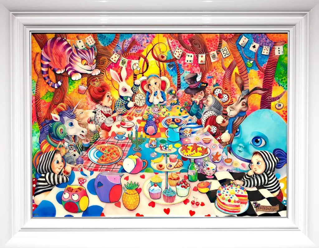 A Mad Tea-Party - Edition - SOLD by artist Kerry Darlington - Wyecliffe Galleries