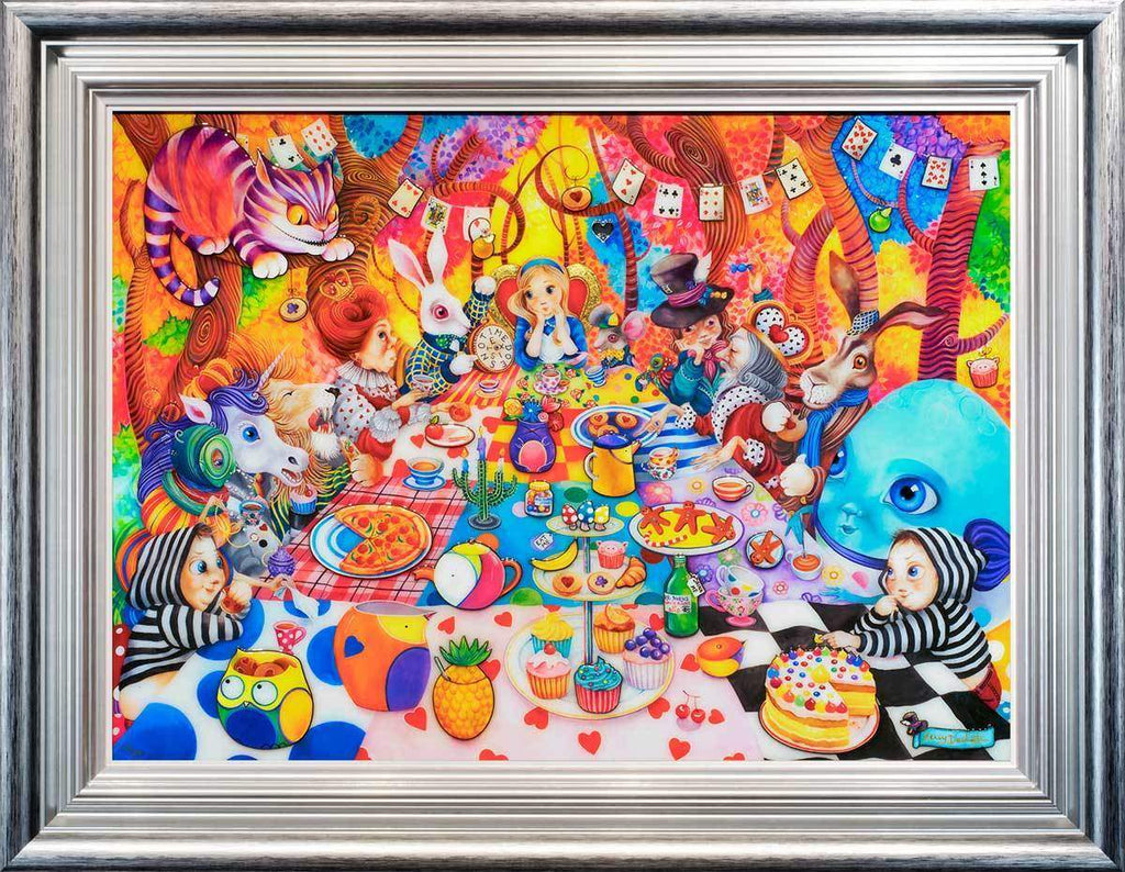 A Mad Tea-Party - Edition - SOLD by artist Kerry Darlington - Wyecliffe Galleries