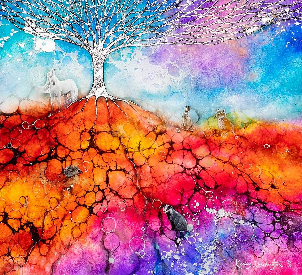 A New Earth - Original - SOLD by artist Kerry Darlington - Wyecliffe Galleries